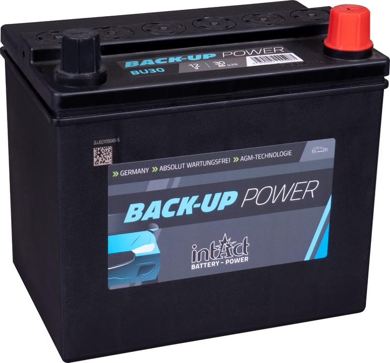 intAct Back-Up Power BU30 AGM-Batterie 12V 30Ah