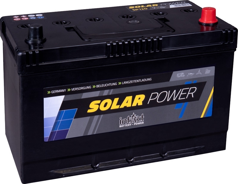 intAct Solar-Power SP120GUG, Solarbatterie 12V 120Ah