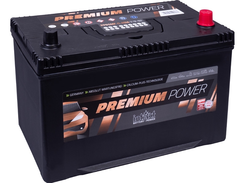 intAct Premium-Power PP95MF-0-ASIA, Batterie 12V 95Ah 800A